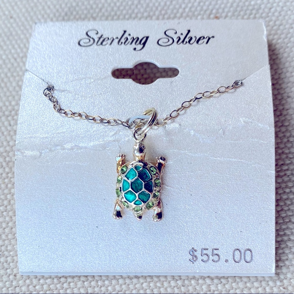 Sterling Silver Jewel Incrusted Turtle